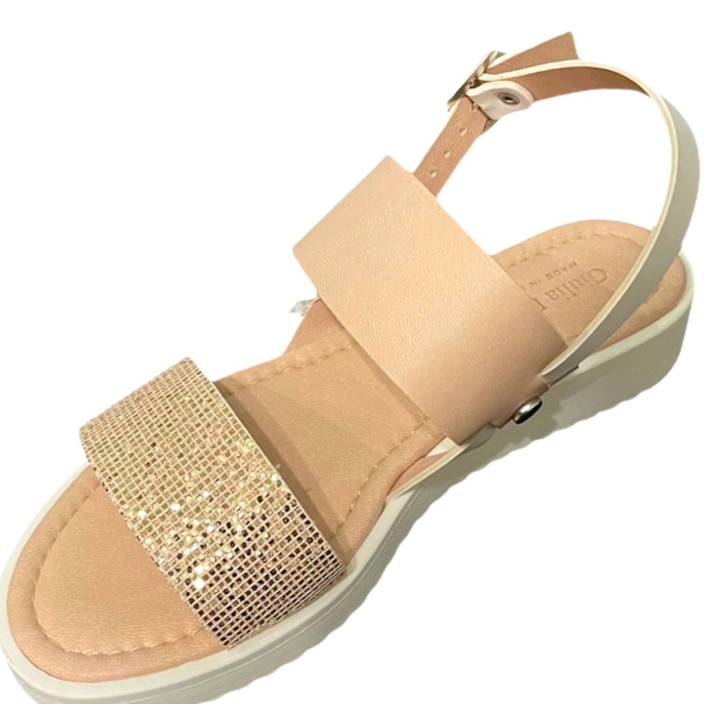 Double strap peep toe sandals size 4